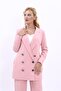 Powder Color Long Classic Blazer Jacket