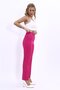 Elastic Tight-Legged Trousers-Fuchsia - 2