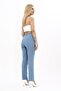 Elastic Tight-Legged Trousers-Sea - 3