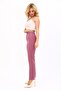 Elastic Tight-Legged Trousers-Rose - 5