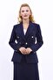 Men's Collared Cross Jacket - Navy Blue - 1047100 - 5