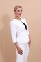 Zero Collar Plain Short Jacket-White - 1015100 - 3