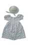 Children's Hat Muslin Dress with Flower Print - 3