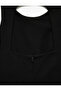 Viscose Linen Blend Sleeveless Crew Neck Mini Dress with Window Detail on the Back - 7