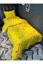 Youth Room Duvet Cover Set with Elastic Sheets 100% Cotton Space Yellow - 2