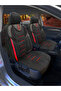 Commercial Vehicle Seat Cover Caddy Doblo Connect Courier Kango Rear 2+1 Case Black Red - 2
