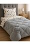 Single Double-Sided Welsoft Quilt Yellow Big Star