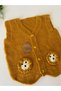 Hand Knitted Lion Figured Baby Vest |   Handmade | Mustard Detailed - 2