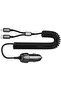 شاحن سيارة مع كابل، شاحن تيار مستمر عالمي بقوة 33 وات مع موزع USB-C مدمج 3 في 1، - 3