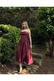 bordo elbise - 2