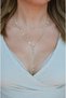 Elegant Y Model Necklace with Stones Low-Cut Necklace Sparkling - 8