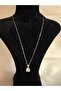 Zircon Stone Single Stone Silver Silver Color Steel Necklace - 2