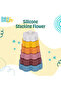 Silicone Stacking Toy for Babies, Stacking ,Flower Shape, BPA Free - Flower - 2