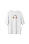 White Athlete Tavsi Printed Oversize T-Shirt