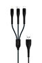 SMART Series 3-in-1 Fast Charging Cable – TPE Wire, Anti-Breakage, 1.2m – Black - 3