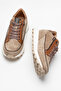 Deri̇club Men's Thick Sole Lace-Up Casual Shoes Real Suede Leather Cr 2683 Mink - 7