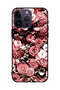 غطاء حماية لهاتف Apple iPhone 14 Pro Max - لون الخوخ والورود 2