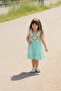 Girl's Knitted Detailed Strap Summer Dress - 2