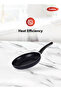 Pressed Aluminum Nonstick Cookware Set 8 PCS, Black with Shiny Finish & Induction Bottom - 5