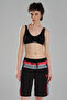 Women's Stripe Detailed and Denim Garnished Design Bermuda Shorts - 7