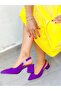 Maria Purple Suede Heel Sandals Shoes - 6