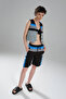 Women's Stripe Detailed and Denim Garnished Design Bermuda Shorts - 6