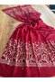 Burgundy Embroidered Gold Stone Embroidered Imported Organic Cotton Shawl 1606081 - 2