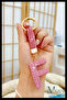Pink Vip Letter F Keychain |   Stone Charm |   Bag Compatible Sparkling Accessory