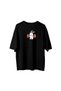 Black Athlete Tavsi Printed Oversize T-Shirt