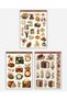 Set of 6 Vintage Themed Stickers – 12X17 cm |   For Bullet Journal, Scrapbook, Agenda and Planner - 3