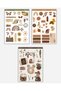 Set of 6 Vintage Themed Stickers – 12X17 cm |   For Bullet Journal, Scrapbook, Agenda and Planner - 2