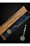 Capsule Cut Name Surname Detailed Silver Tasseled Petrol Blue Fire Amber Prayer Beads