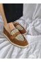 Genuine Leather Straw Detailed Women's Loafer – Stylish and Comfortable Casual Shoes - 3