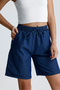 Copy - Women's Pleated High Waist Buttoned Flexible Mini Jeans Skirt with Lyras