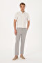 Men's Carrot Fit Blue Canvas Trousers 50300438-Vr036