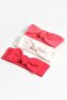 Baby Cotton Rib 3-Piece Bow Bandana Set - 2