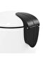 5L Stainless Steel Pedal Trash Can – Modern White Powder-Coated Waste Bin with Slow-Close Lid - 5