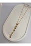 Colorful Stone Gold Y Necklace - 5