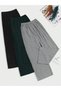 3-Piece Breathable Fabric Ribbon Waist Detailed Printed Pocketless Women's Pajama Bottoms - 4