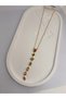 Colorful Stone Gold Y Necklace - 4