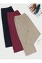 3-Piece Breathable Fabric Ribbon Waist Detailed Printed Pocketless Women's Pajama Bottoms - 6