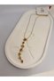 Colorful Stone Gold Y Necklace - 3