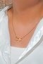 Women's Steel Letter Necklace a Gold - 2