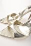 Gold Pointed Toe Heeled Slippers 25157 - 4
