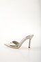 Gold Pointed Toe Heeled Slippers 25157 - 2
