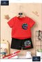 Kids Unisex “Dinosaur Colorful Head“ Custom Printed Crew Neck T-Shirt - Shorts Set