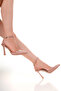 Women's Powder Strap Patent Leather Heeled Shoes - 3