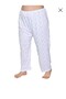 Women's 100% Cotton Mother's Long Johns Netted Patterned Printed Pajamas Long Johns - 2