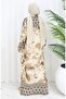 Full length buttoned viscose dress 0114-03 brown - 5
