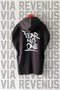 Fear No One Front and Back Printed Zero Sleeve Hooded 100% Cotton Sports Tshirt